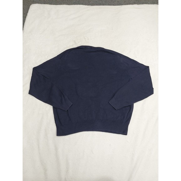 Polo Ralph Lauren Sweater Mens Size XL Blue V Neck Long Sleeve Pima Cotton - Picture 7 of 7